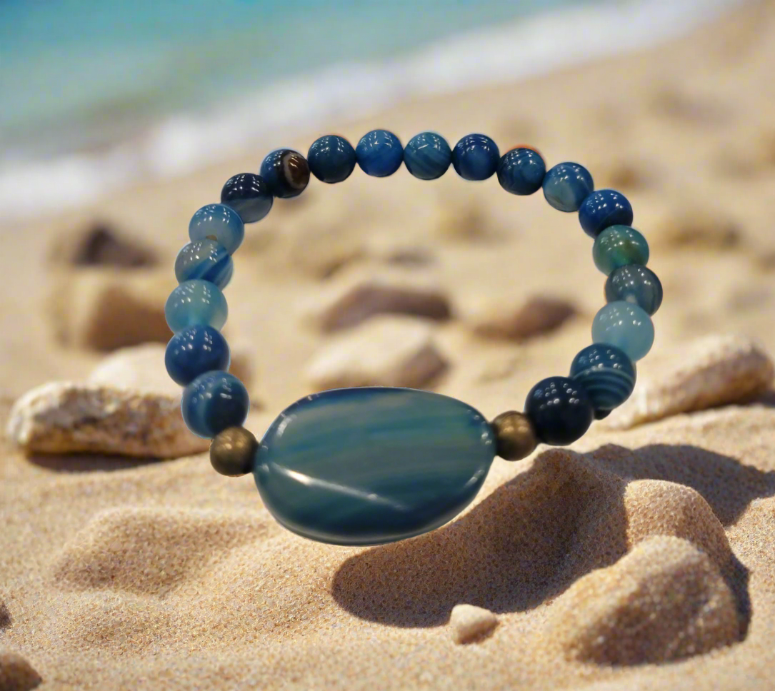Blue Agate Healing Bracelet