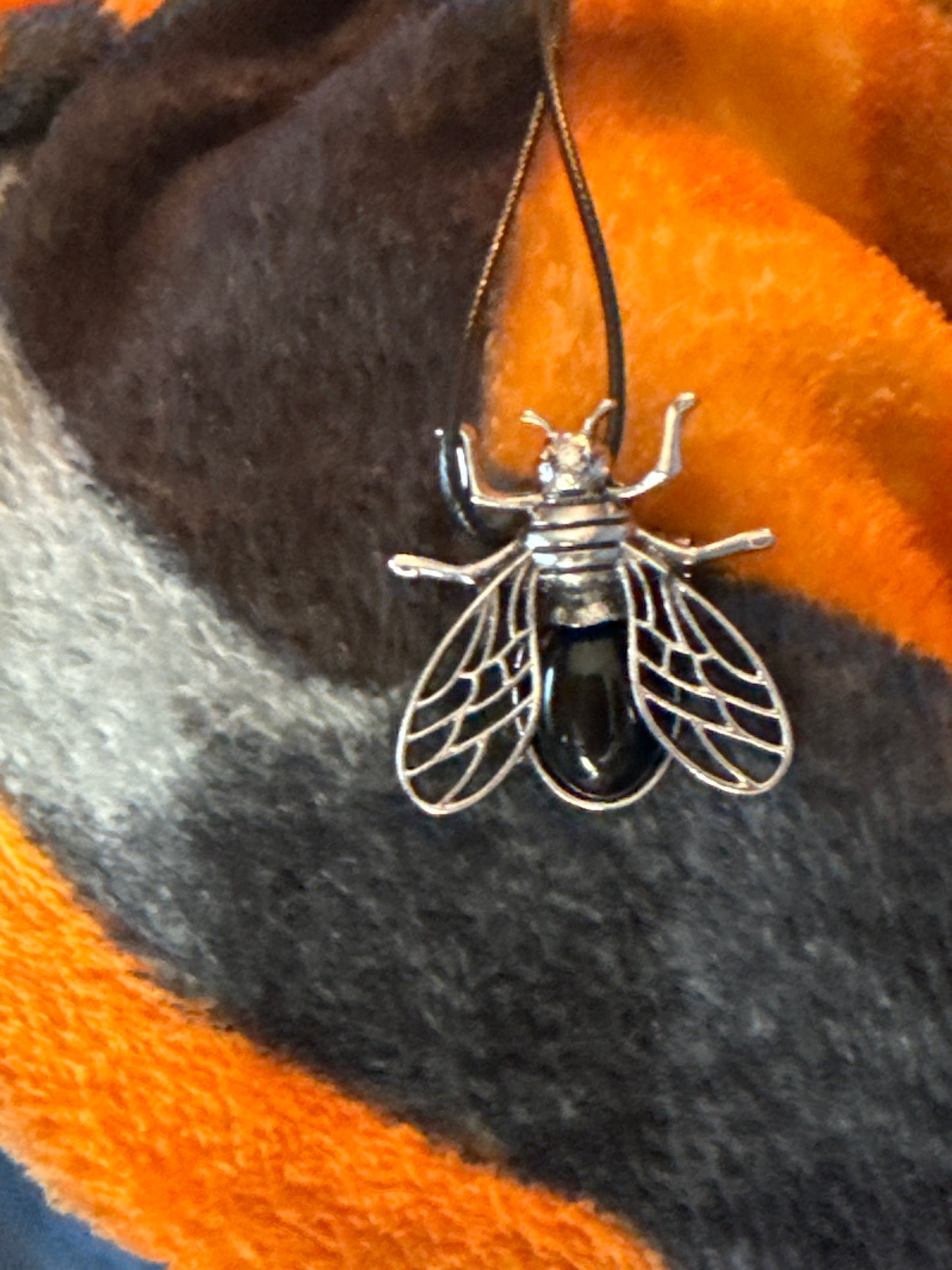 Bumble Bee Gem Necklace - Stainless Steel Charm