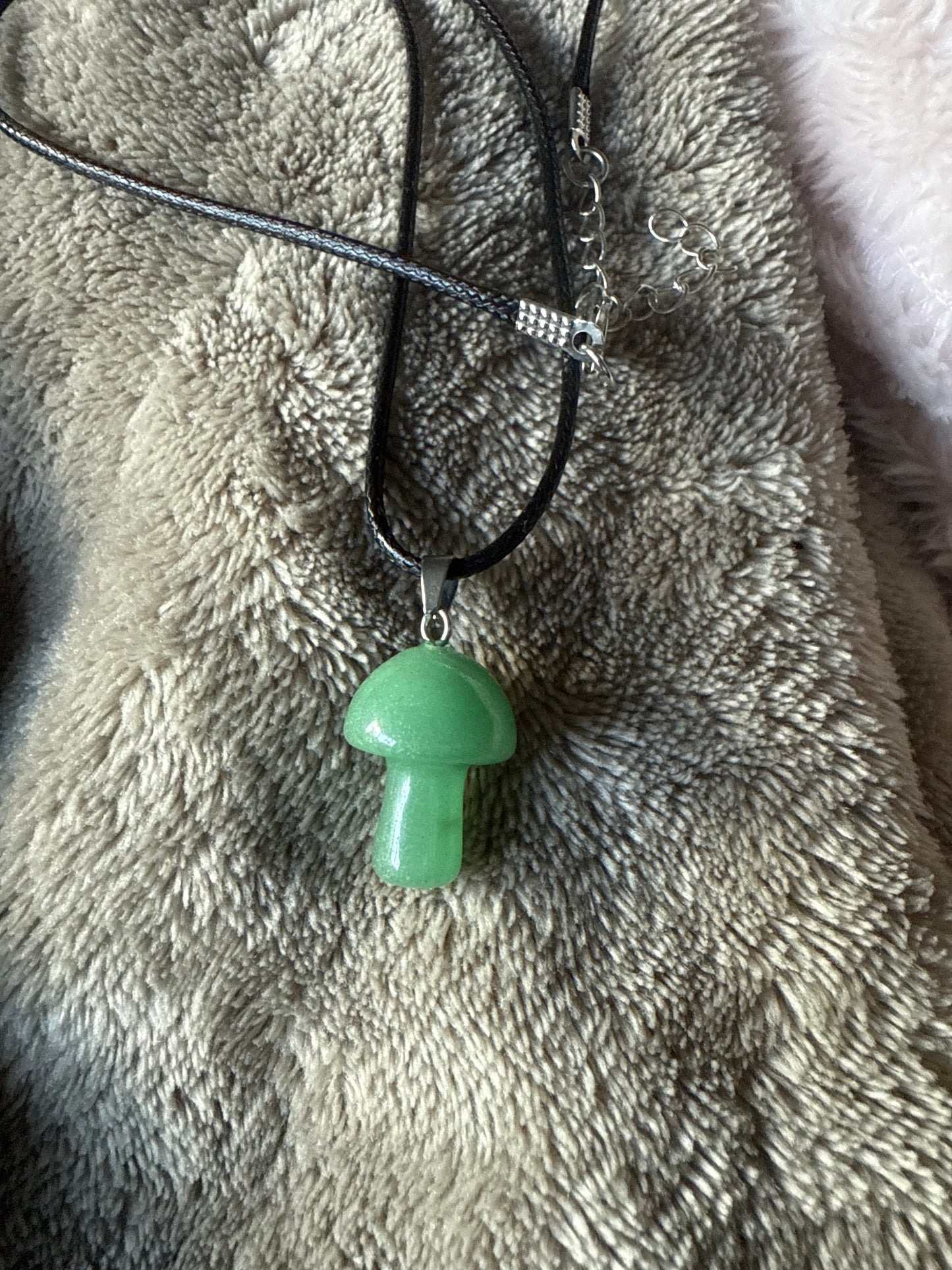 Mushroom Gemstone Necklace - Unique Healing Accessory