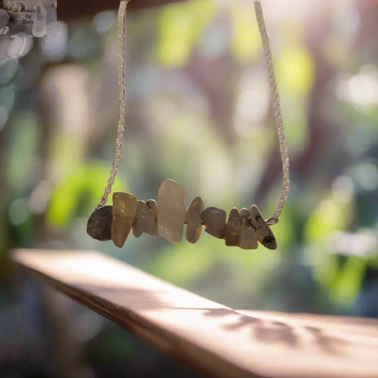 Grey Agate Necklace Beauty by Dani Gems and More