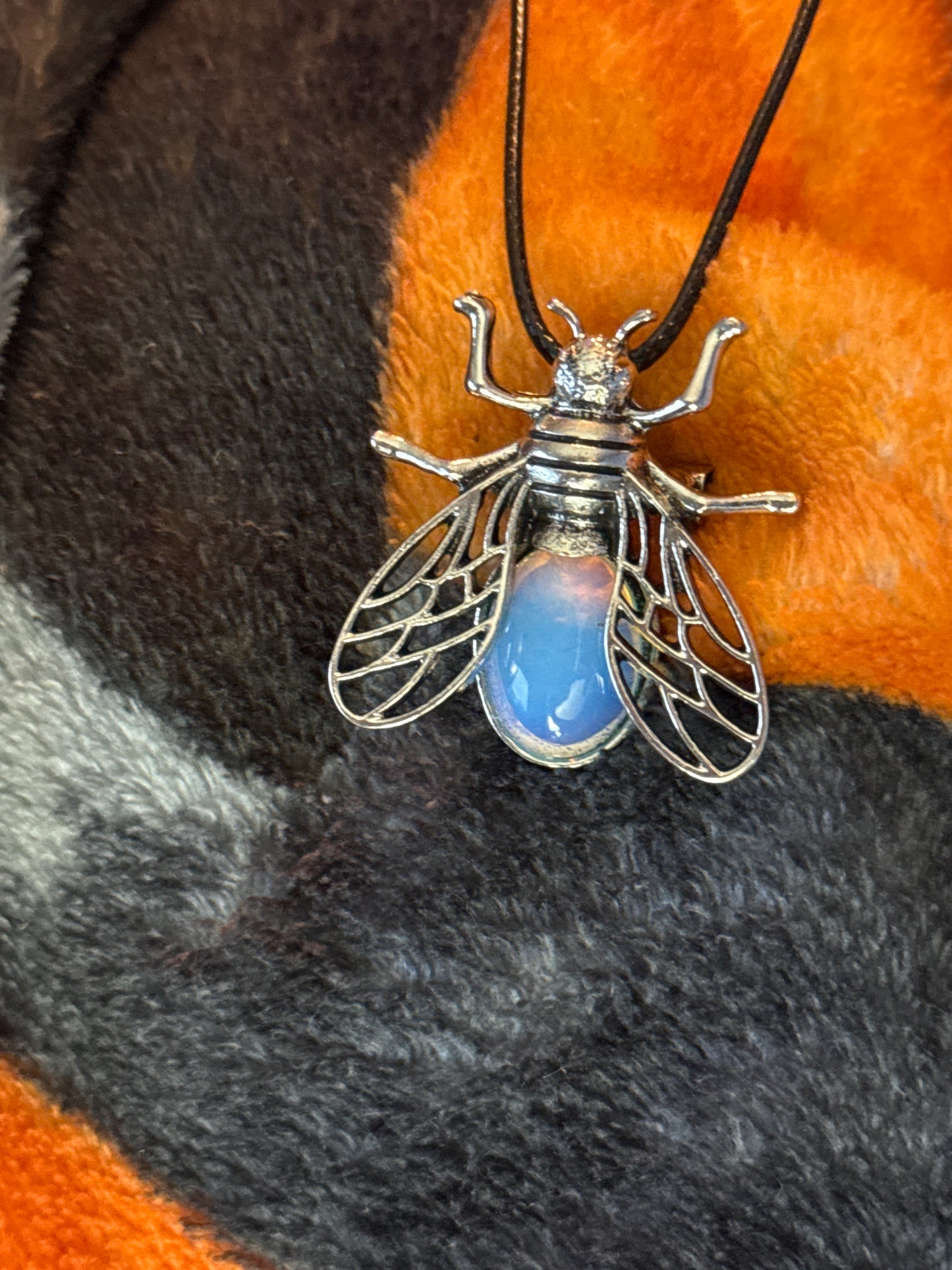 Bumble Bee Gem Necklace - Stainless Steel Charm