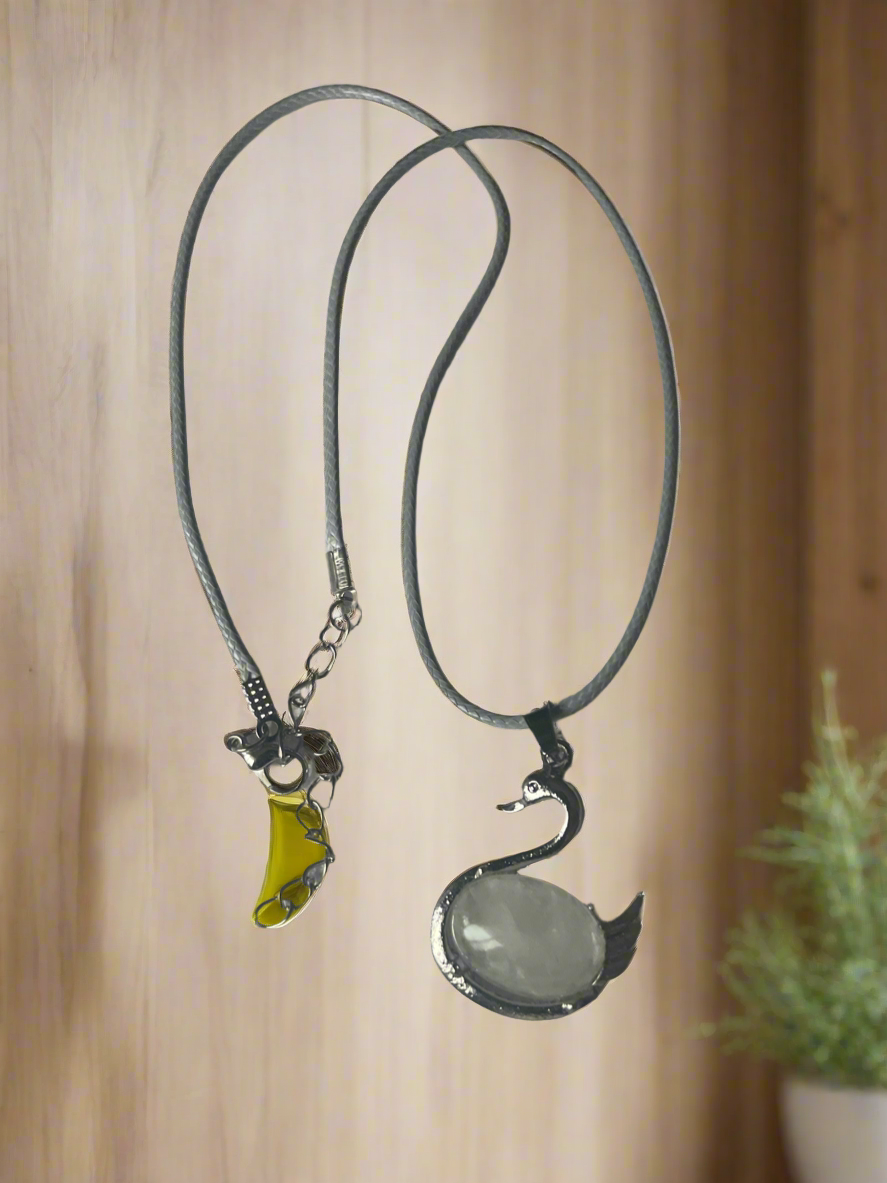 Swan Gem Necklace - Beauty by Dani
