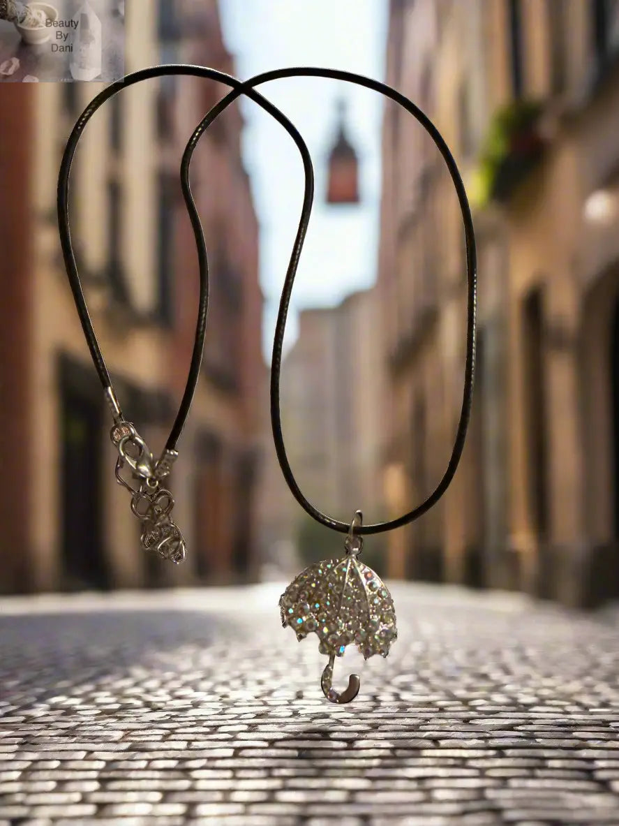 Stainless Steel Rhinestone Pendant Necklace Beauty by Dani