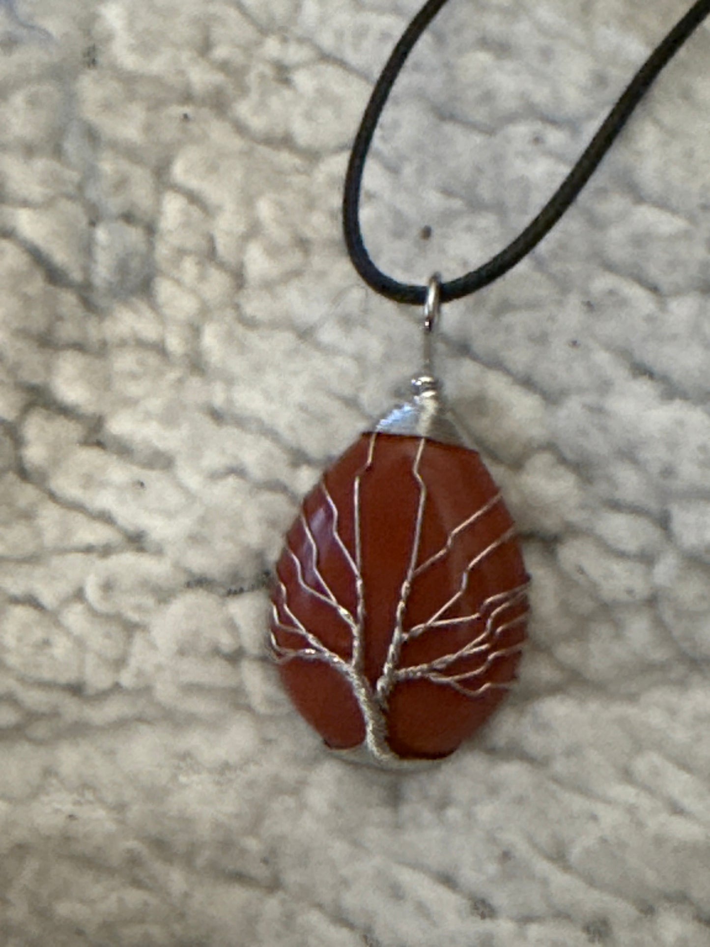 Wire Tree of Life Gemstone Necklace
