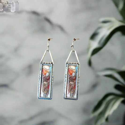 Stainless steel Picture Window Earrings - Beauty by Dani