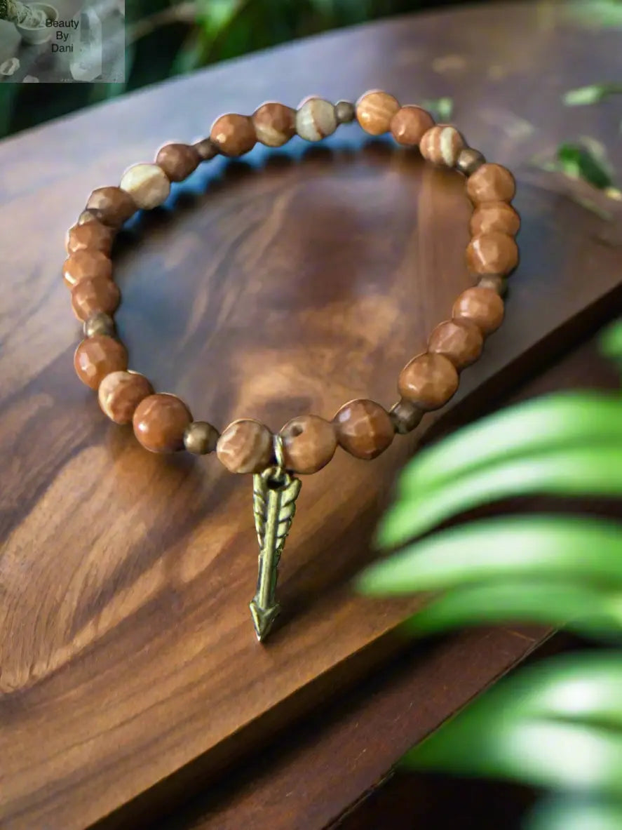 Natural Jasper Arrow Bracelet Beauty by Dani