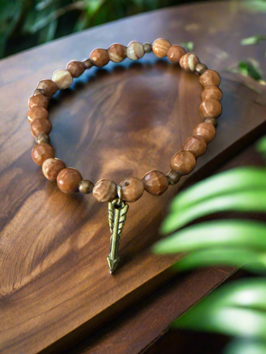 Natural Jasper Arrow Bracelet