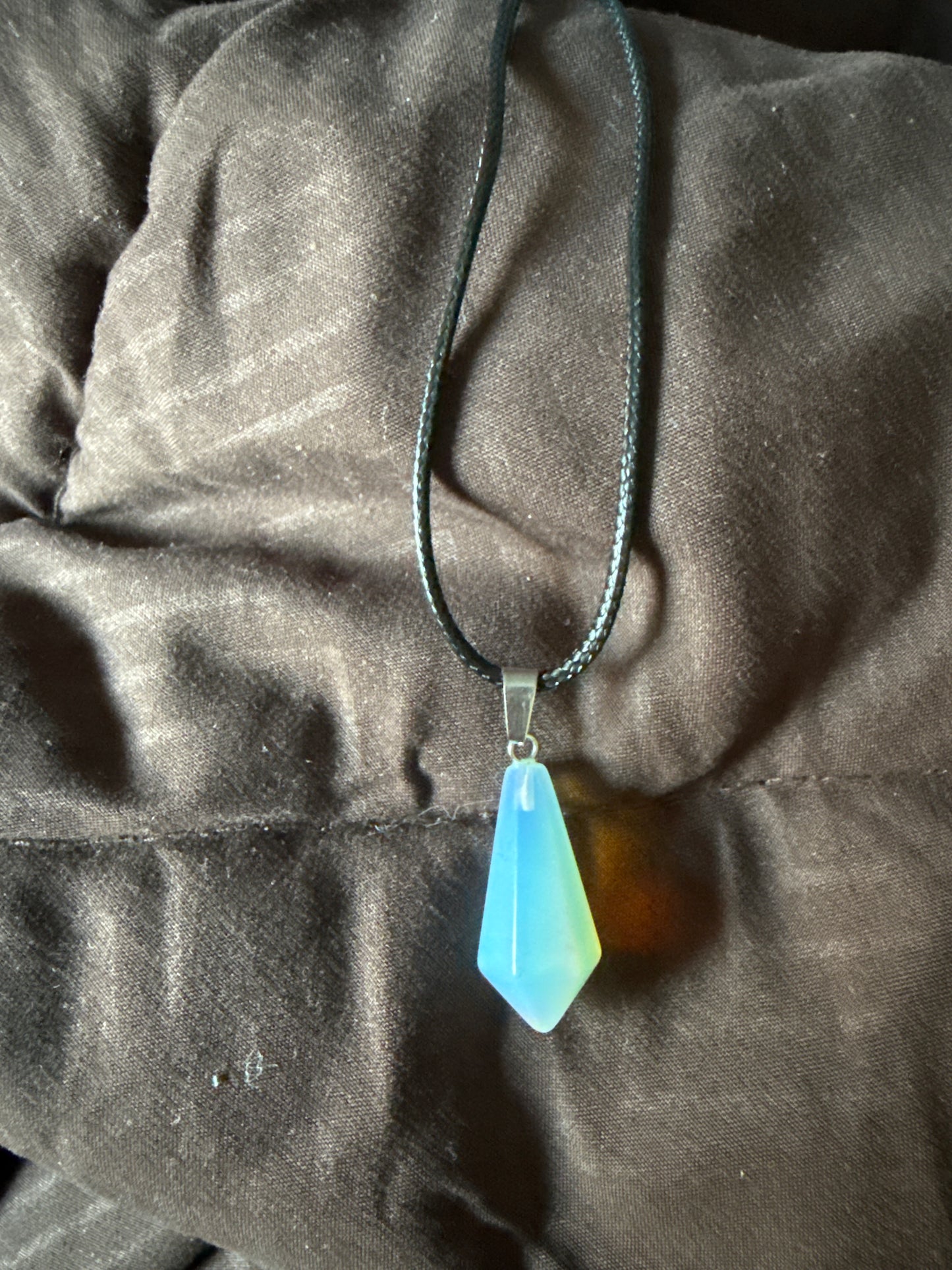 Hexagonal Gem Cone Necklace