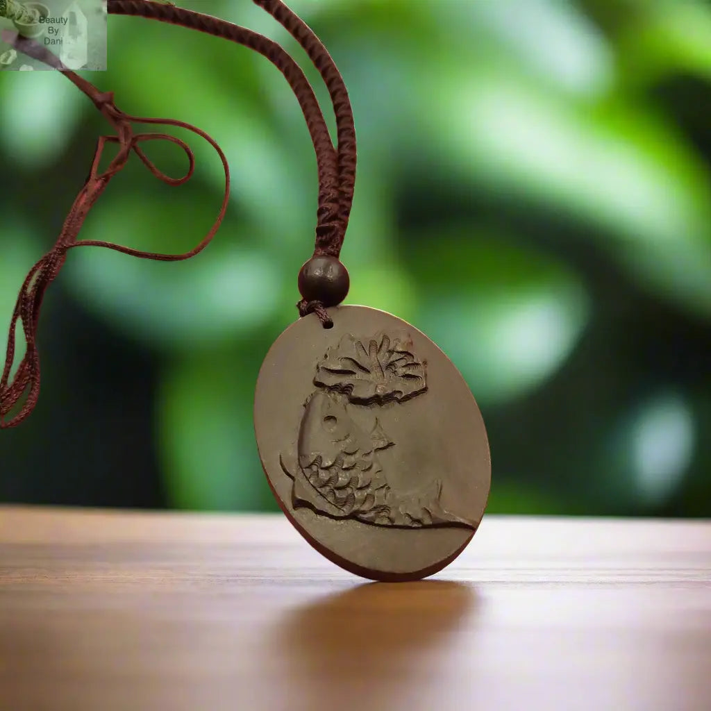 Handcrafted Wooden Fish Necklace Beauty by Dani Gems and More