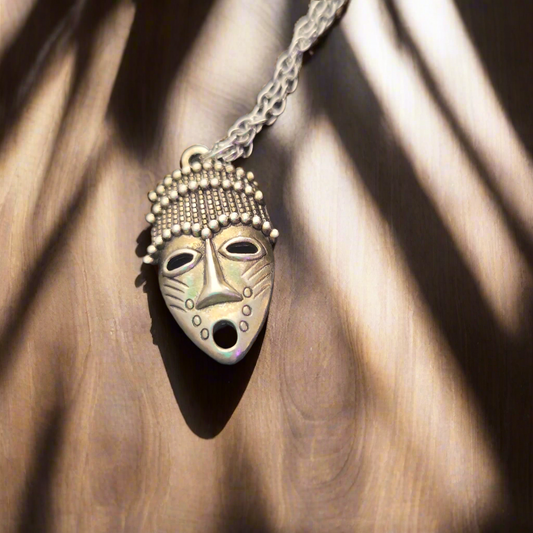 African Mask Necklace