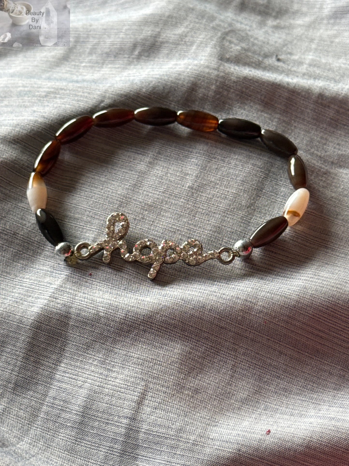 Agate Rhinestone Hope Bracelet Beauty by Dani