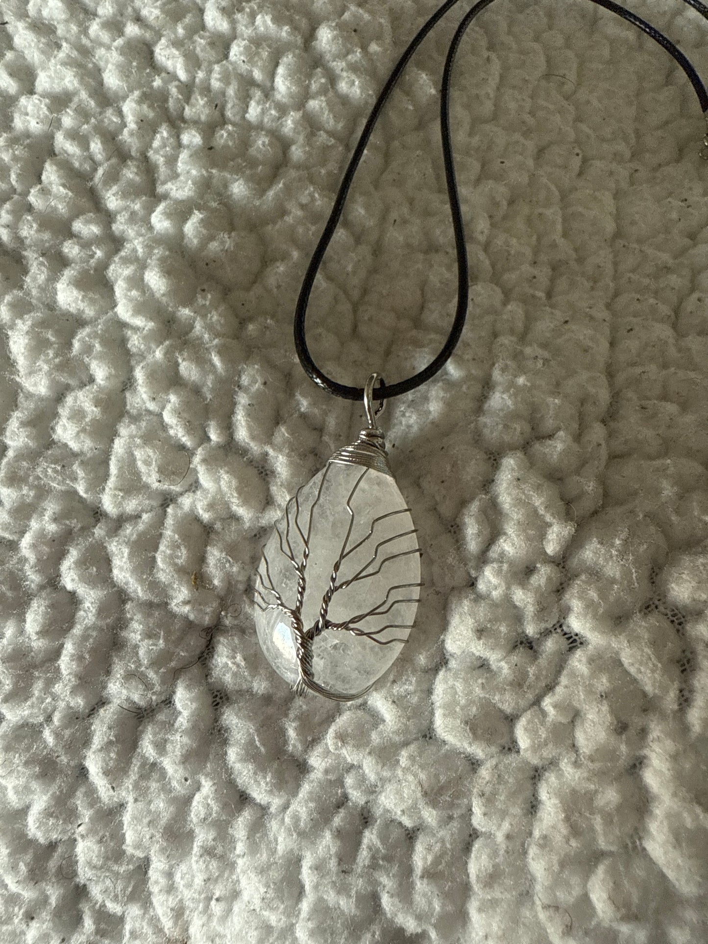 Wire Tree of Life Gemstone Necklace