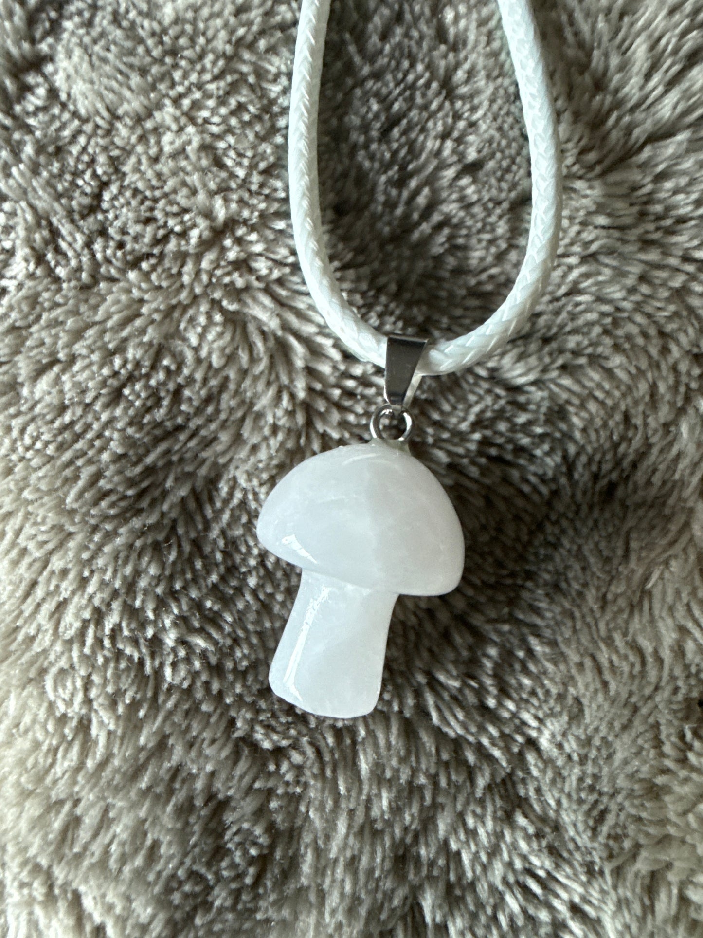 Mushroom Gemstone Necklace - Unique Healing Accessory