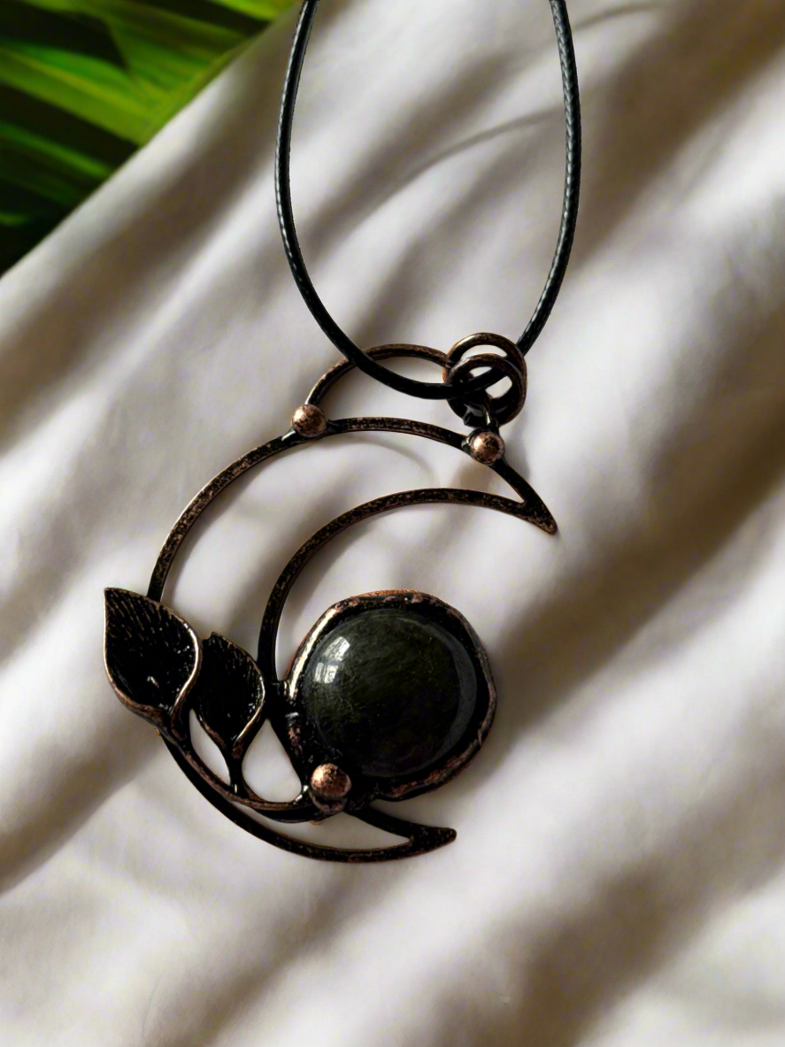 Labradorite and Copper Guardian Pendant Necklace