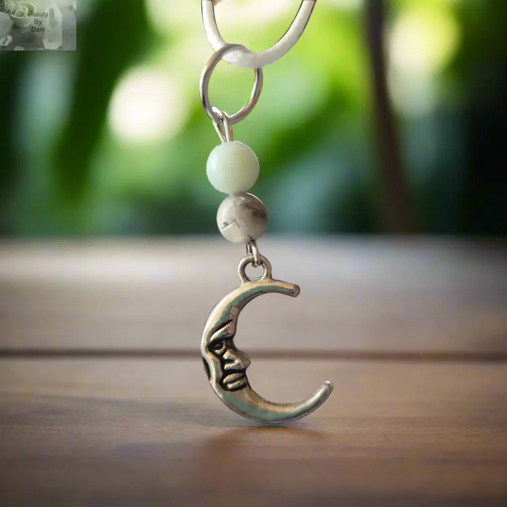 Amazonite Moon Necklace Beauty by Dani