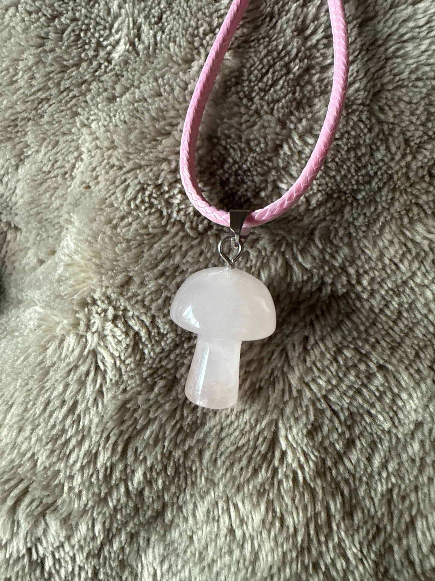 Mushroom Gemstone Necklace - Unique Healing Accessory