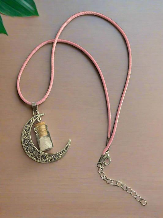 Gemstone Moon Necklace