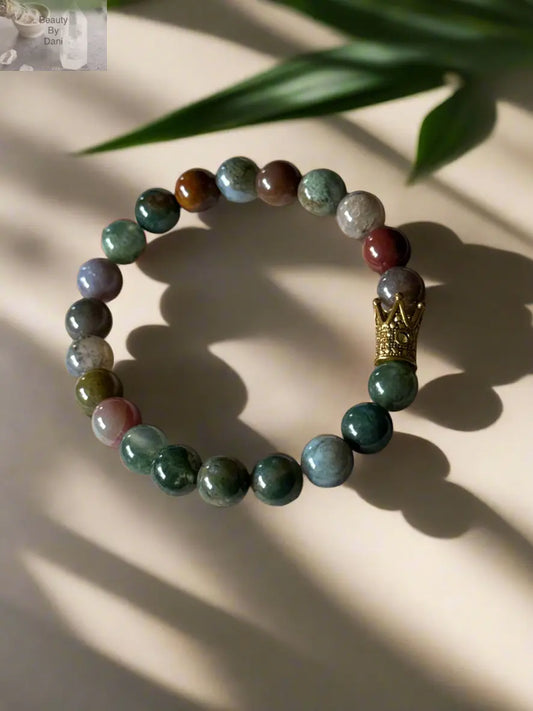 Indian Agate Crown Bracelet Beauty by Dani Gems and More