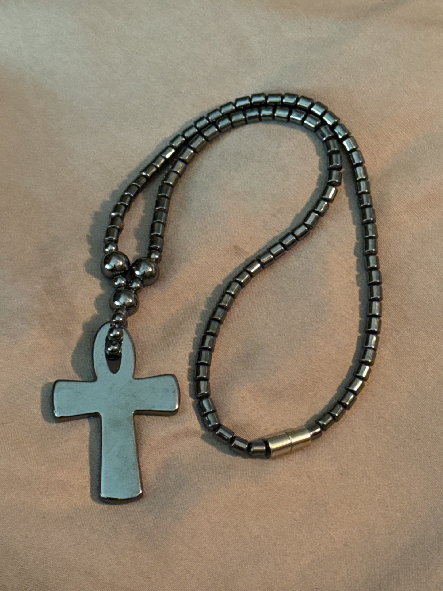Hematite Ankh Necklace