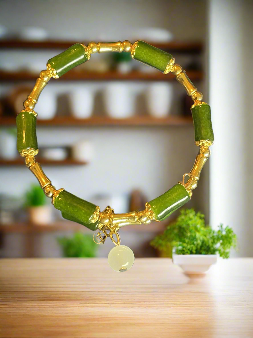 Jade Bangle Bracelet - Beauty by Dani
