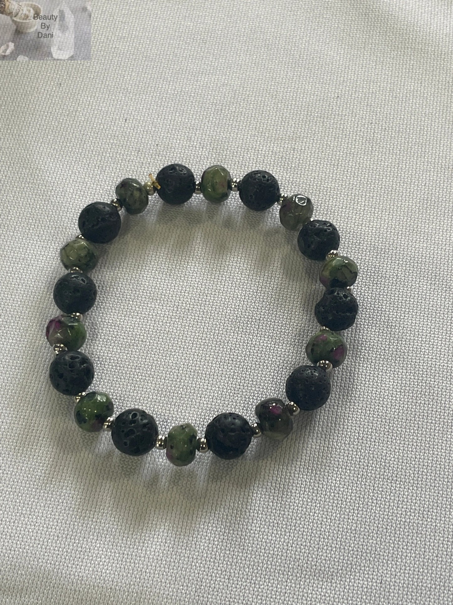 Vesuvianite and Lava Bracelet Beauty by Dani Gems and More