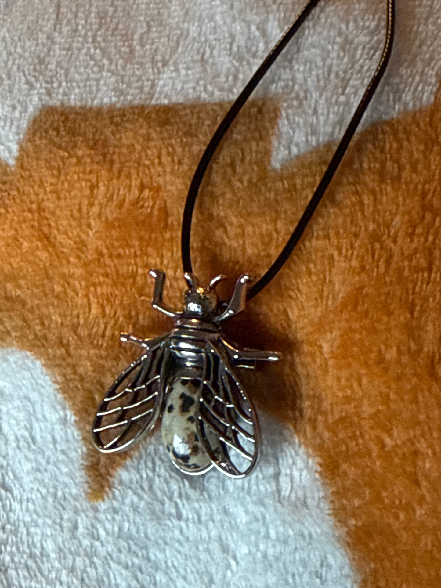 Bumble Bee Gem Necklace - Stainless Steel Charm