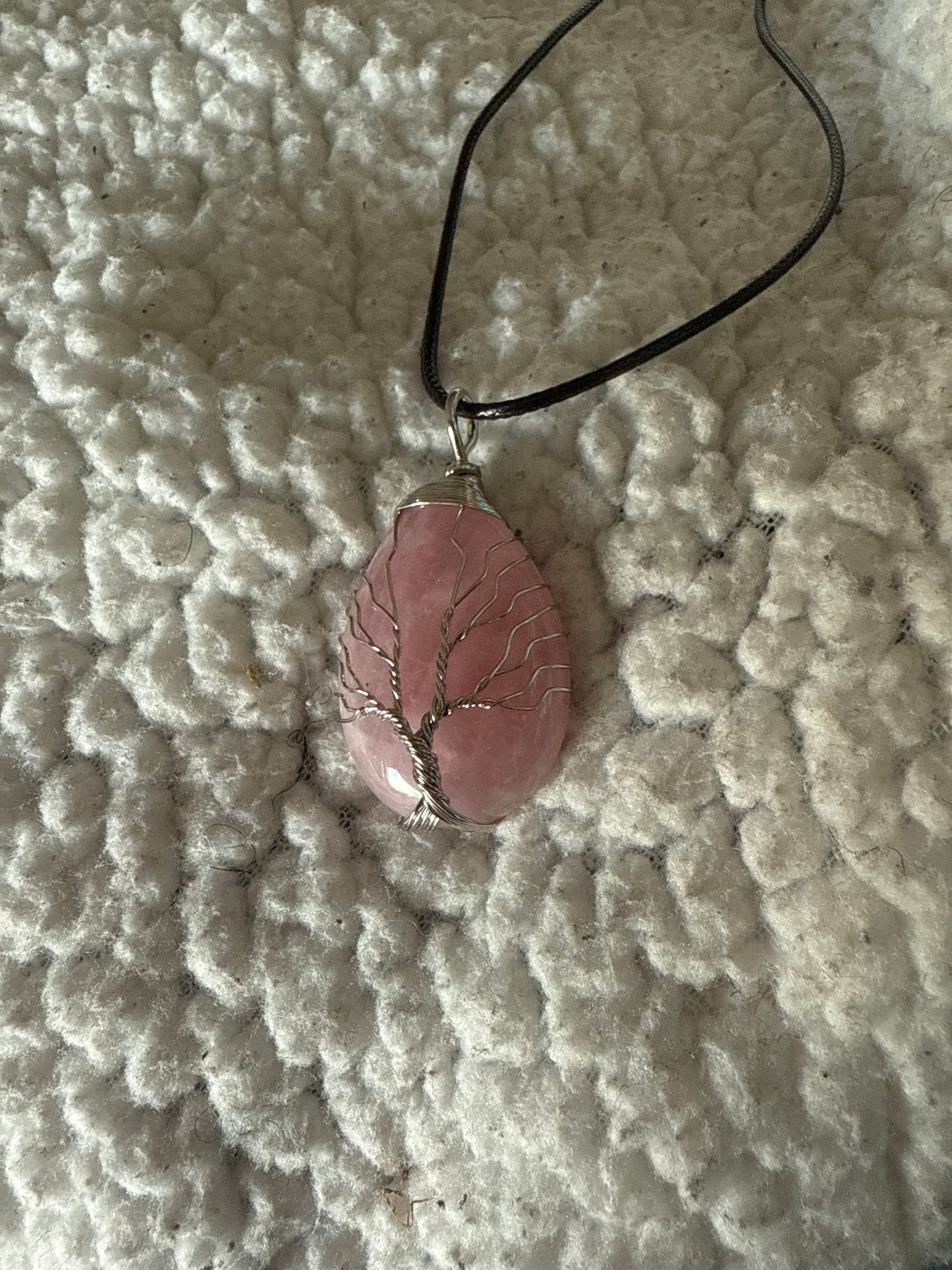 Wire Tree of Life Gemstone Necklace