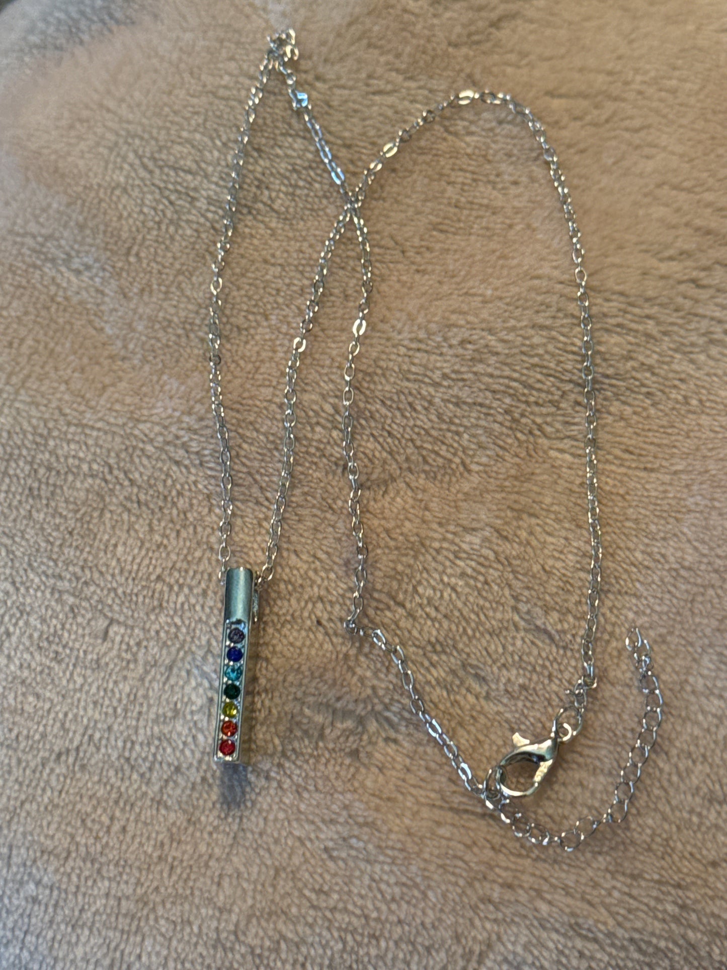 Rhinestone Chakra Necklace