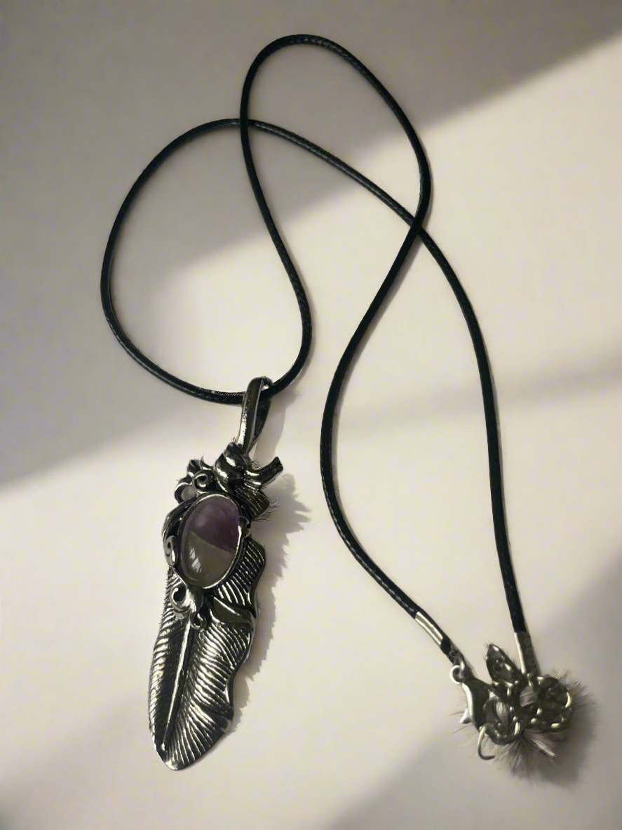 Feather Gem Necklace - Beauty by Dani