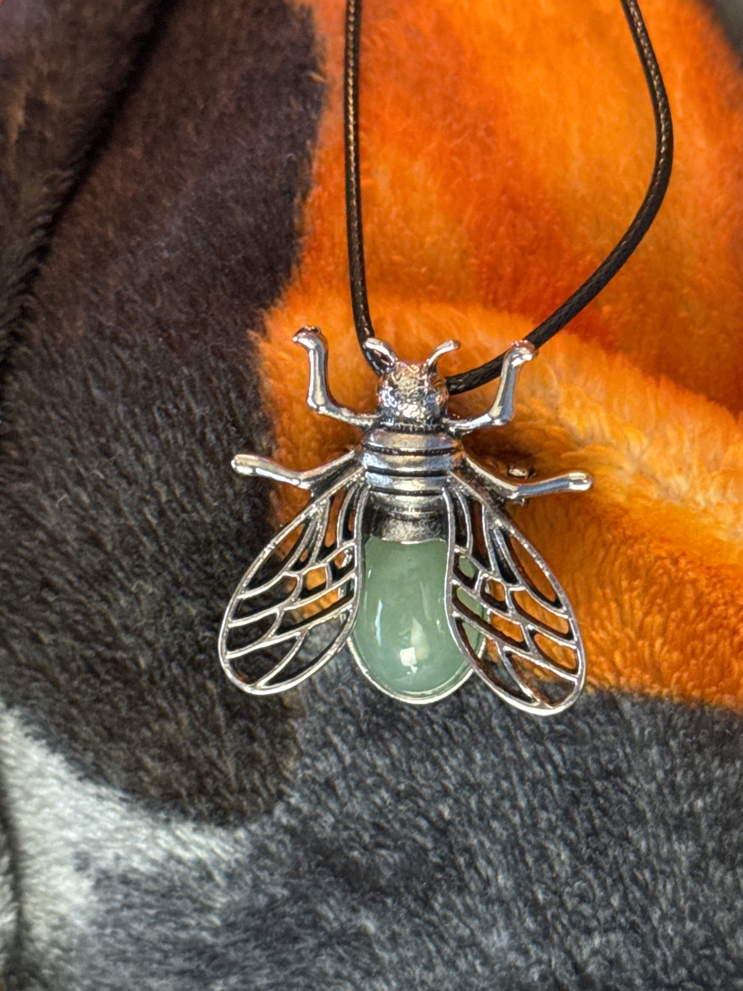 Bumble Bee Gem Necklace - Stainless Steel Charm