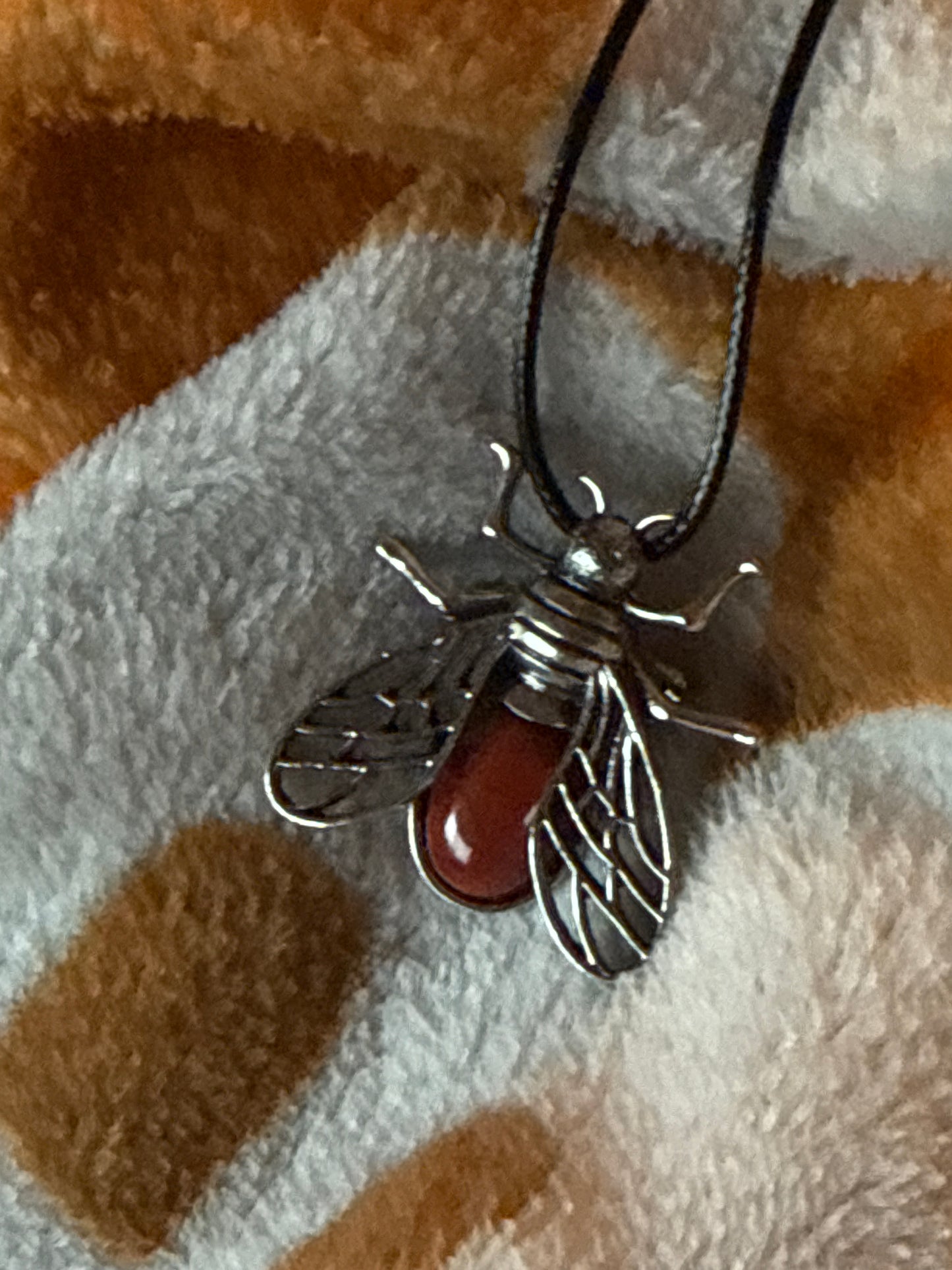 Bumble Bee Gem Necklace - Stainless Steel Charm