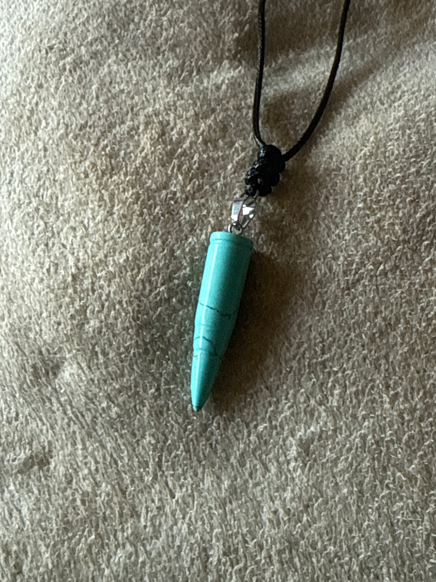 Ridged Gem Point Necklace