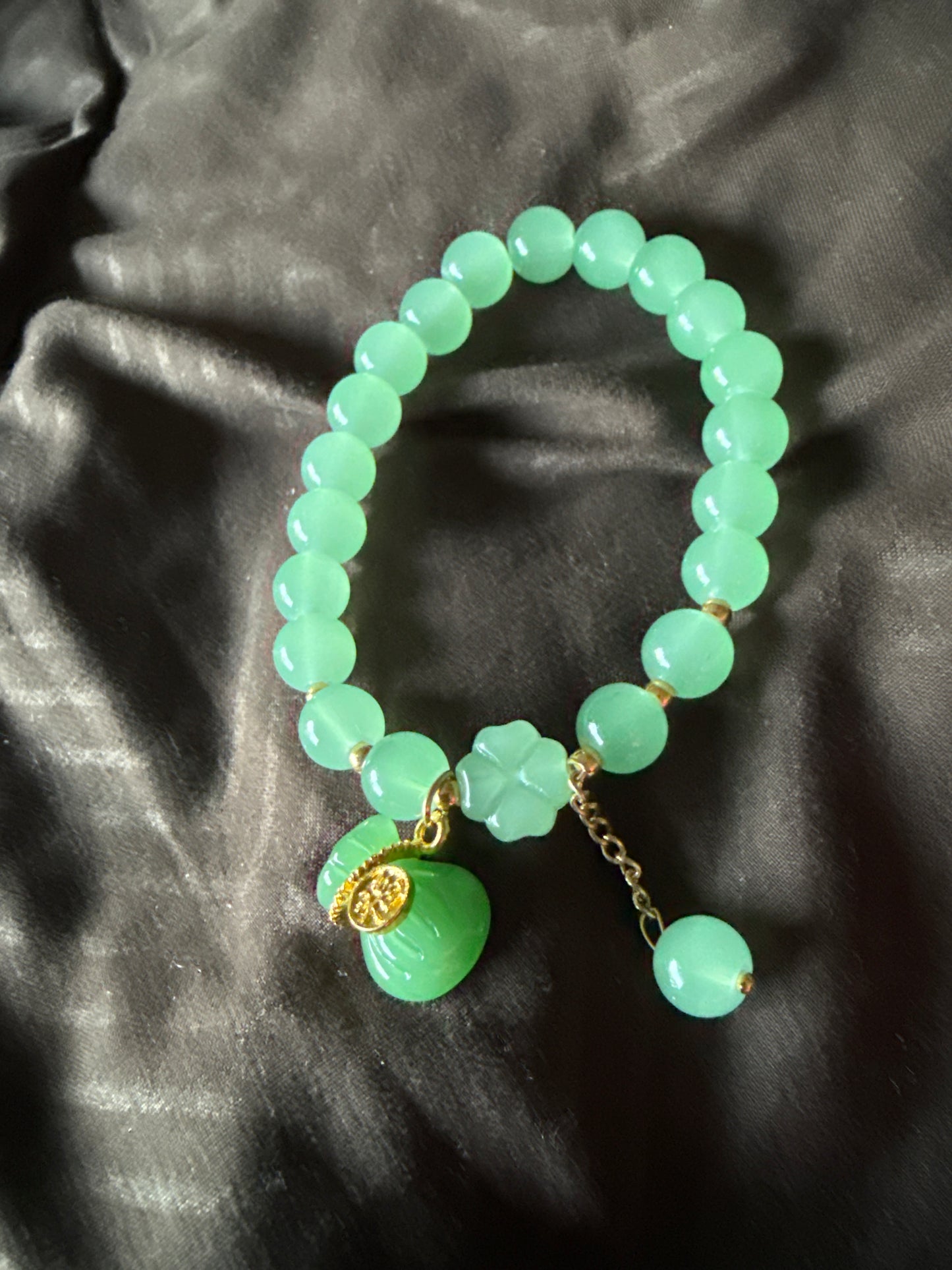Jade Charm Bracelets with 8mm Beads