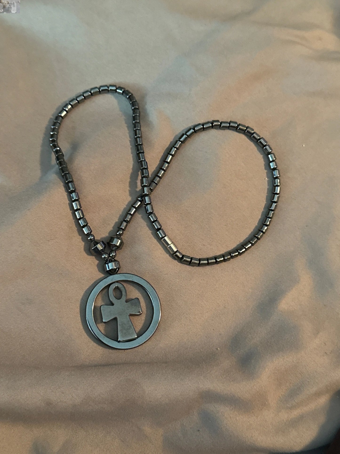 Hematite Ankh Necklace for Confidence and Stability Beauty by Dani Gems and More