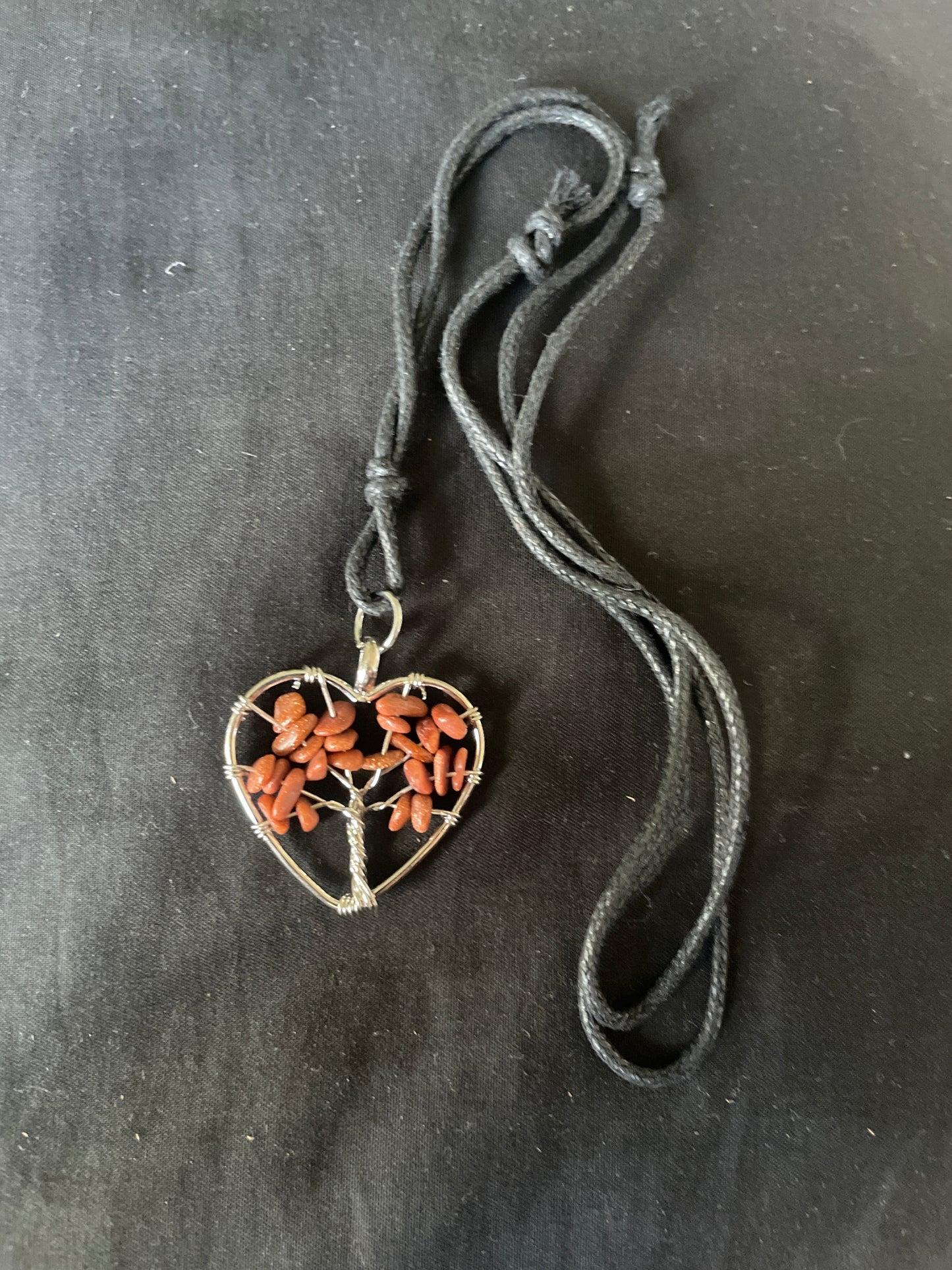 Heart Tree Gem Necklace