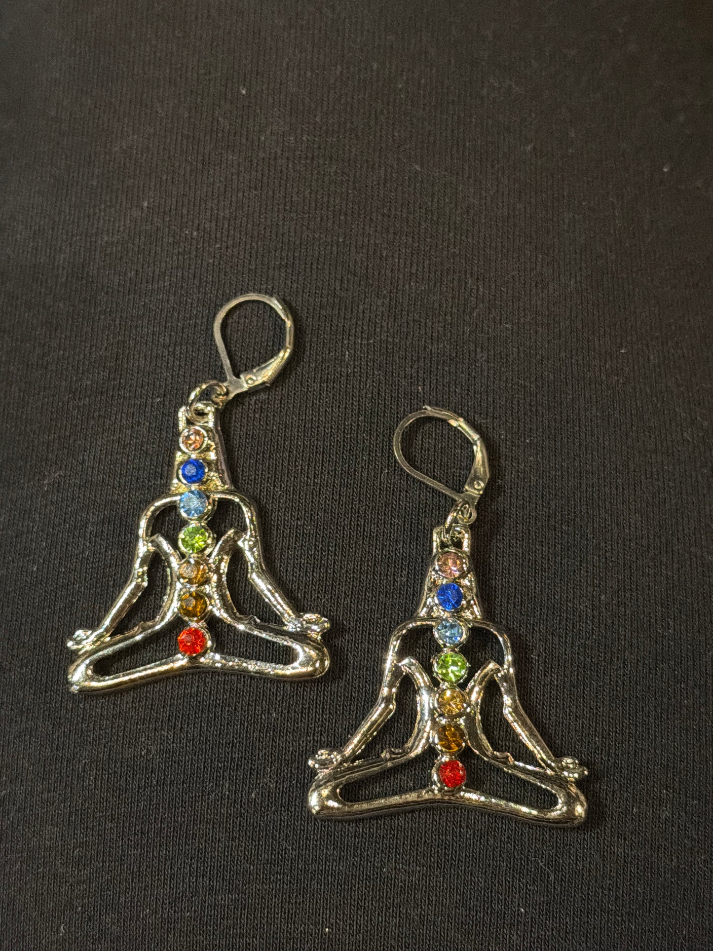 Women's Chakra Rhinestone Necklace and Earrings– Stainless Steel