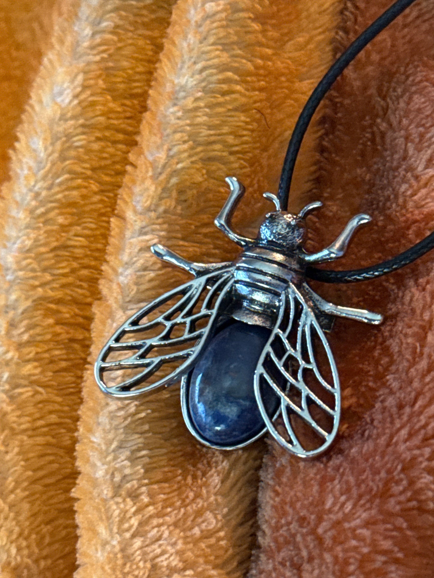 Bumble Bee Gem Necklace - Stainless Steel Charm