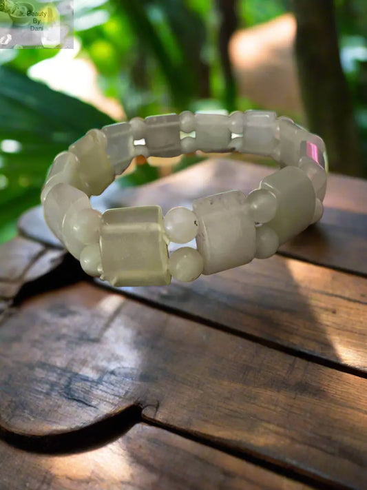 Green Aventurine Square Bead Bracelet