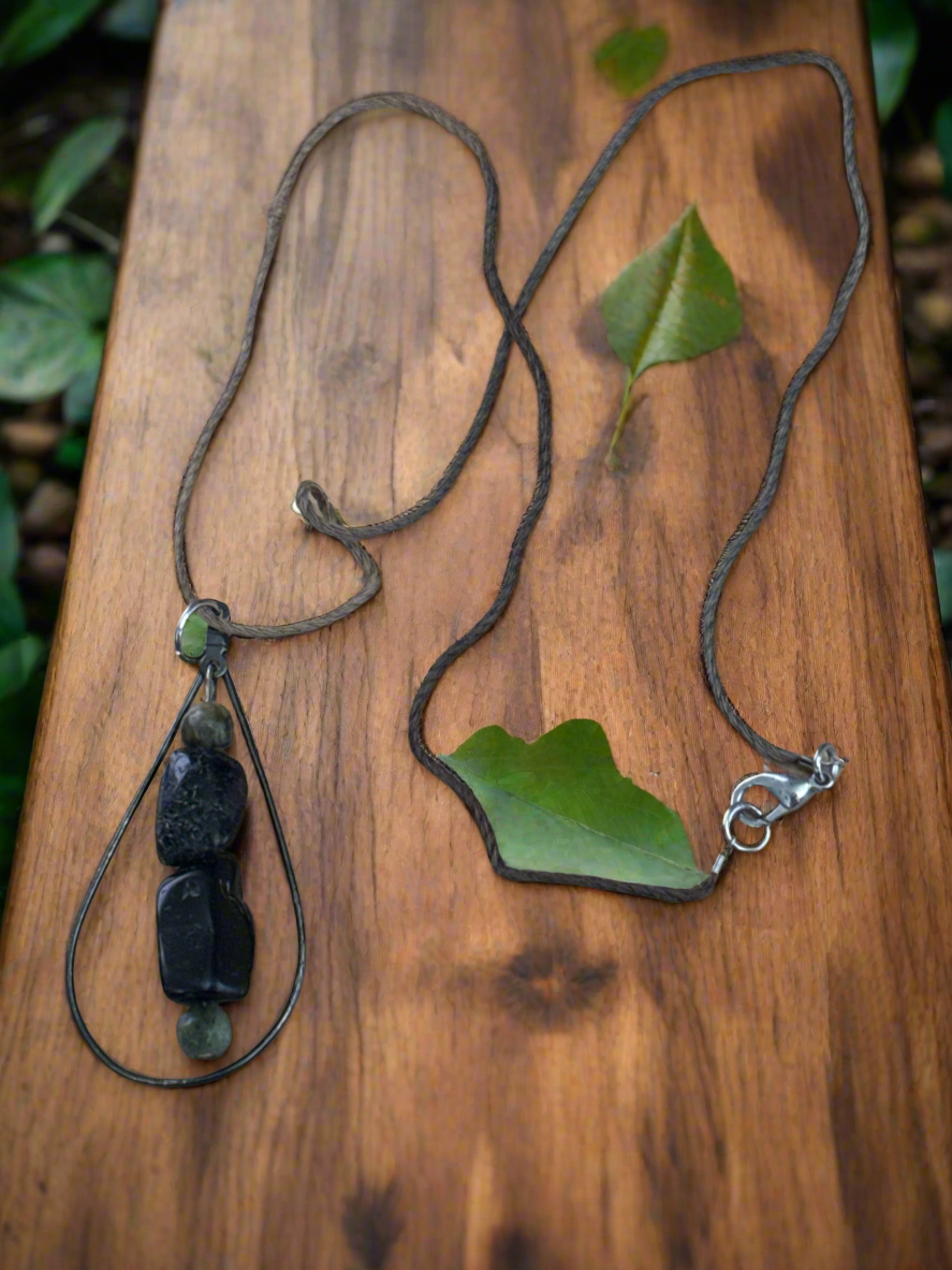 Ruby in Zoisite Necklace - Crown Chakra Gemstone Jewelry