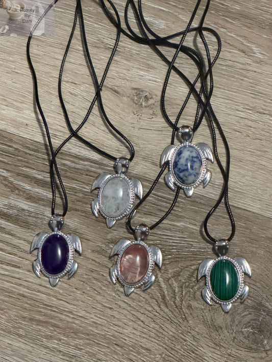 Turtle Gem Necklace Beauty by Dani