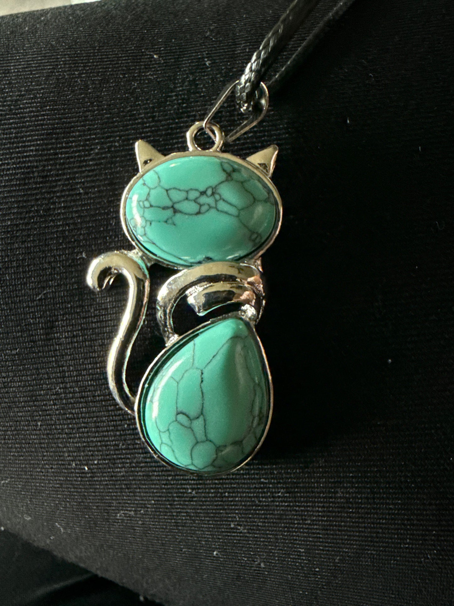 Gemstone Cat Necklace