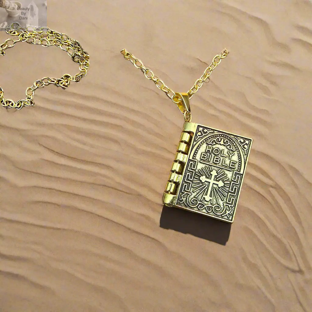 Stainless Steel Bible Pendant Necklace Beauty by Dani