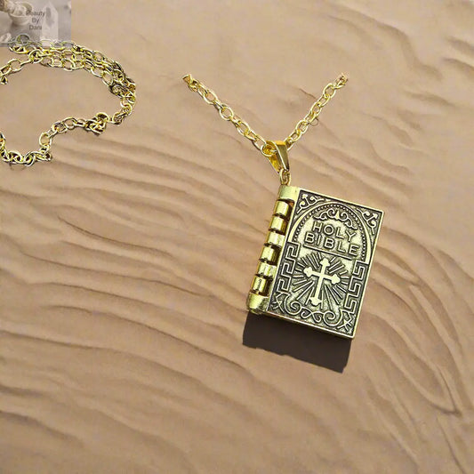 Stainless Steel Bible Pendant Necklace Beauty by Dani