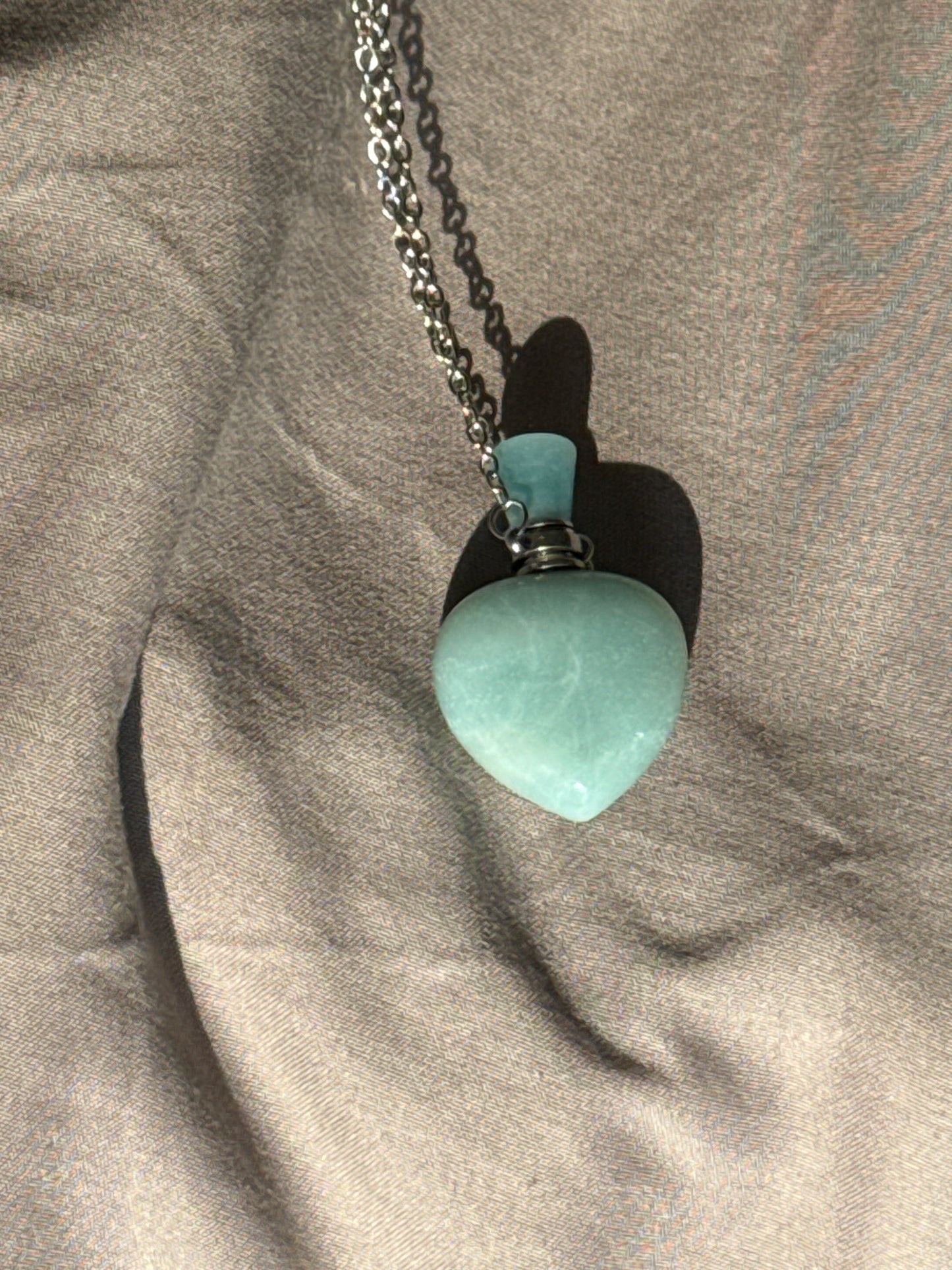 Gem Bottle Necklace for Aromatherapy