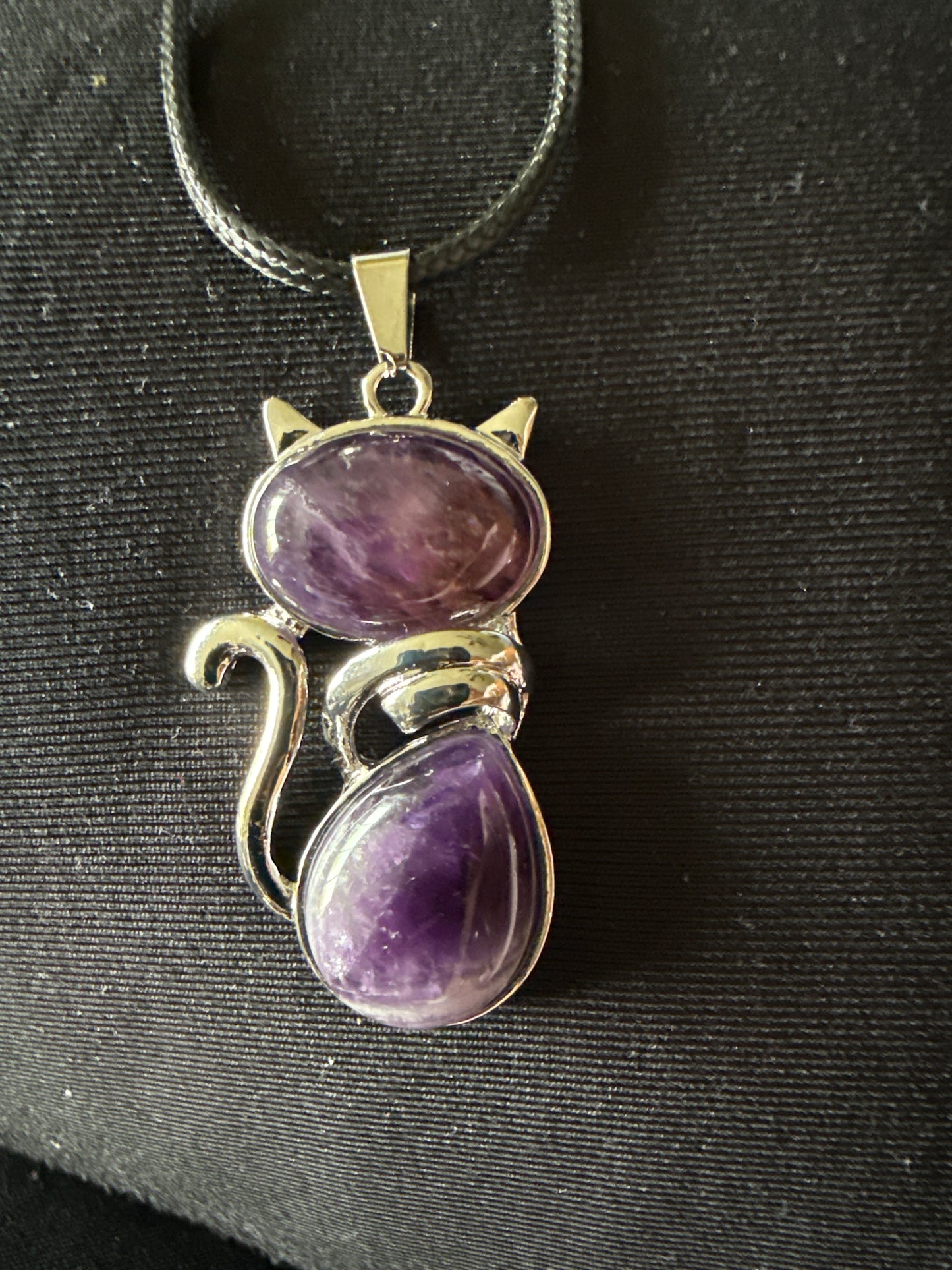 Gemstone Cat Necklace