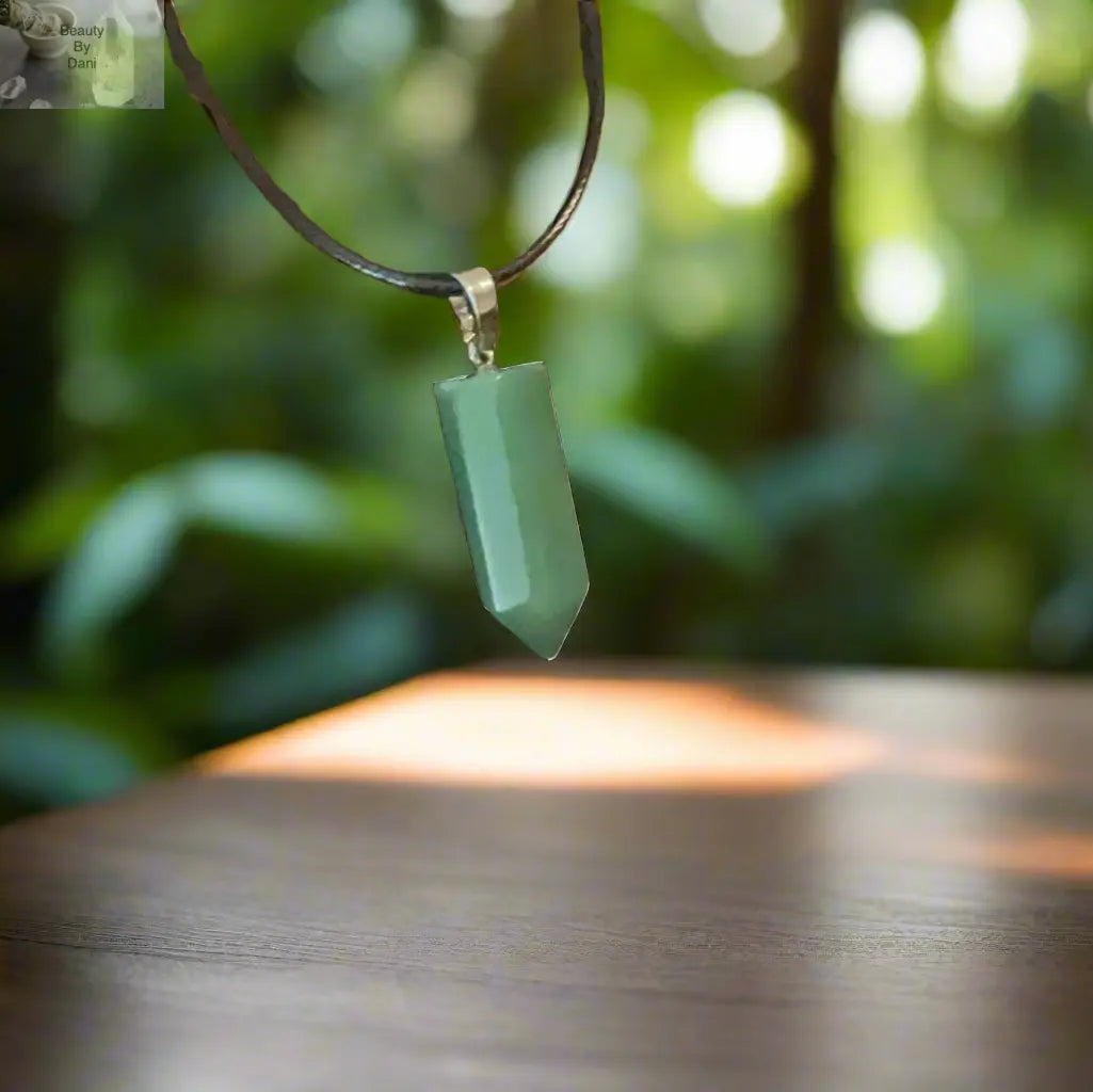 Aventurine Point Necklace - Natural Healing Crystal Beauty by Dani Gems and More