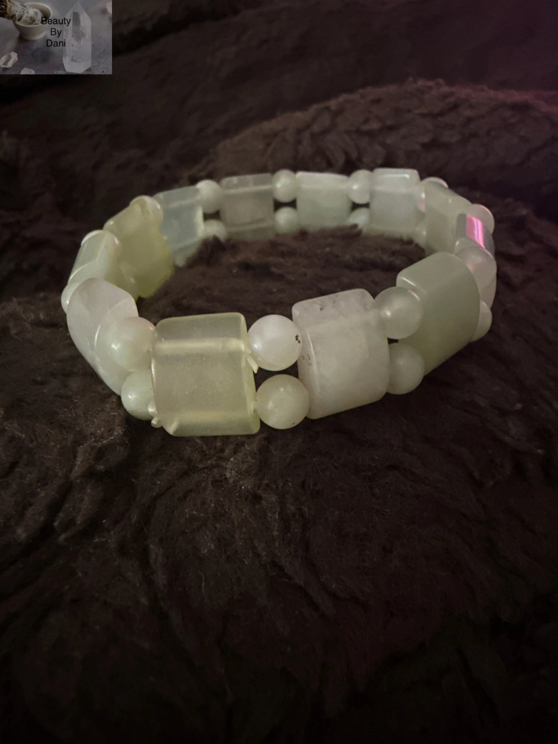 Green Aventurine Square Bead Bracelet Beauty by Dani Gems and More