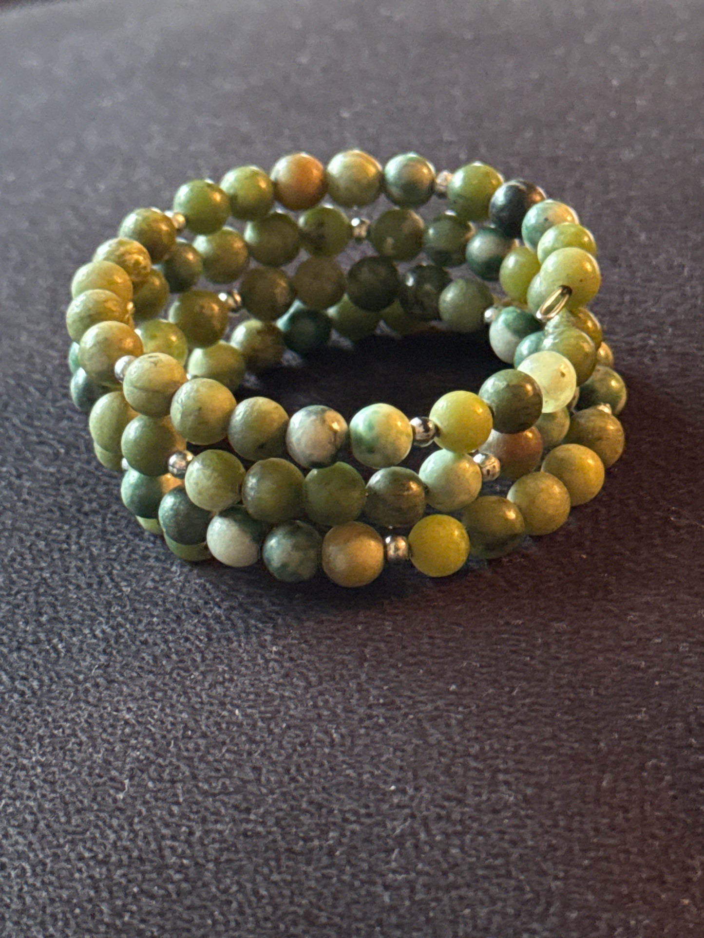 Green Jasper Multilayer Bracelet