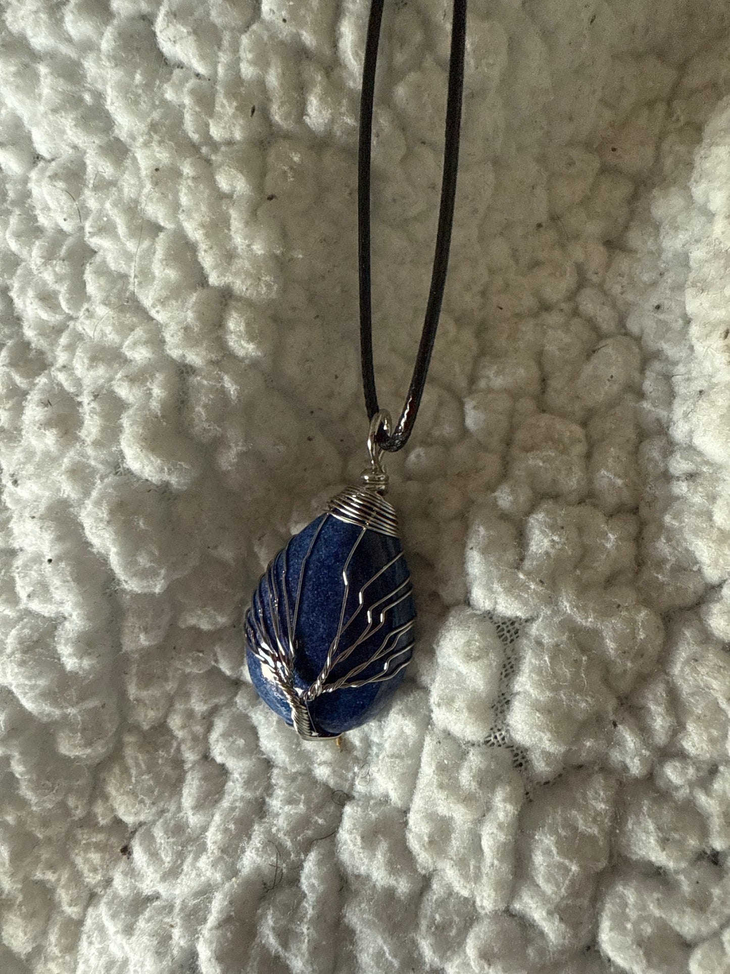 Wire Tree of Life Gemstone Necklace