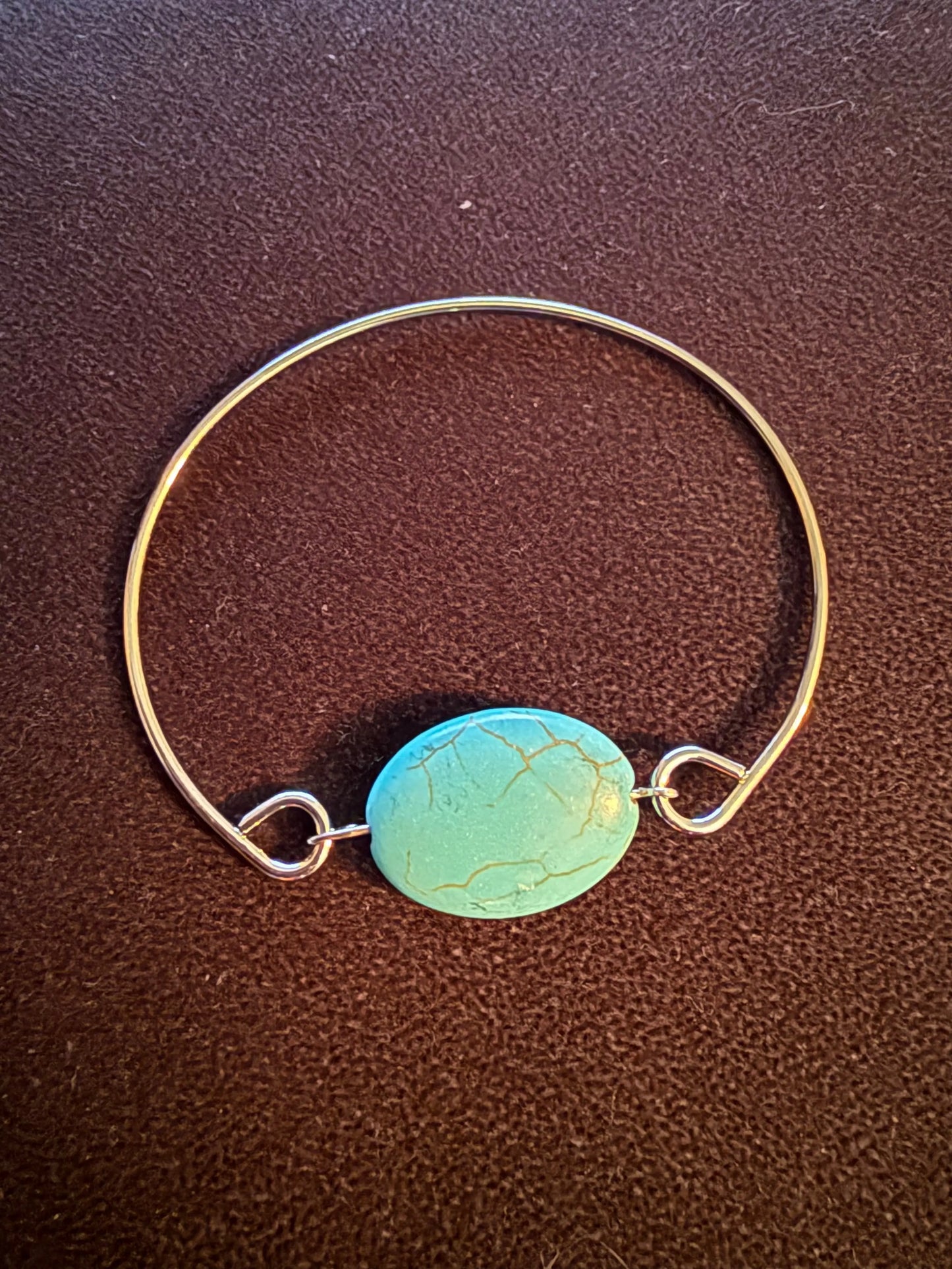 Turquoise Stainless Steel Bangle Bracelets Beauty by Dani